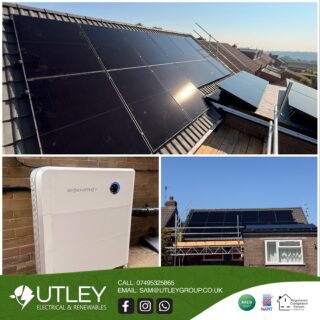 Solar installation complete! ⚡
This system features:
🔋 Sigenergy 6kW Hybrid Inverter
🔋 2 × 8.76kWh Sigenergy Batteries (17.5kWh total)
☀️ 15 × LONGi 480W All Black Solar Panels
Generating an estimated 6,280kWh of clean energy every year and helping the customer save an estimated £1,336 per year on their electricity costs.
This is the first of many installations as part of our exciting partnership with @damon_bphr & his team at Blakemore Renewables. It’s a pleasure to work alongside a company that shares our commitment to quality workmanship, attention to detail, and delivering renewable energy installations to the highest standard.
If you’re based in Yorkshire or even further afield and you’re interested in installing your own Sigenergy system, we’d love to hear from you.
📞 07495 325865
📧 sam@utleygroup.co.uk
Let’s help you take control of your energy bills and start your journey towards a greener future. 🌱⚡